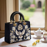 Catholight The Holy Spirit and Lily Devotional Lady Leather Bag