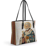 Catholight Saint Peter Reverence Leather Tote Bag