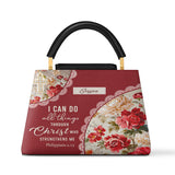 Catholight Blooming With Faith Personalized Leather Satchel Bag