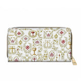 Catholight Le portefeuille en cuir de la foi intemporelle