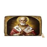 Catholight Saint Nicolas : Le Patron de la Générosité - Portefeuille en Cuir