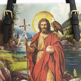 Catholight Saint John The Baptist Shepherd Leather Tote Bag