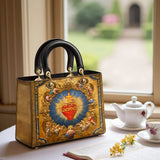 Catholight Sacred Heart of Divine Lady Leather Bag