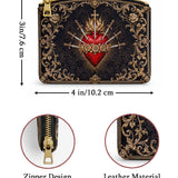 Catholight Flaming Sorrows Leather Rosary Pouch
