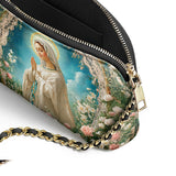 Catholight Lady Of Lourdes Leather Crossbody Bag
