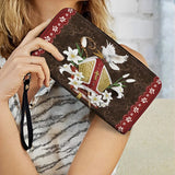 Catholight Le portefeuille en cuir de la grâce de l'évêque