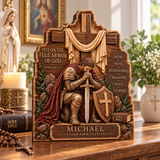 Catholight Wooden Faith Block - Armor of God Saint Michael