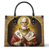 Catholight Saint Nicolas Le Patron de la Générosité Sac en Cuir