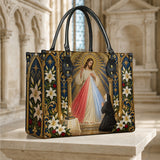 Catholight St. Faustina Divine Mercy Vision Leather Bag