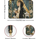 Catholight St. Catherine of Siena in Sacred Devotion Leather Rosary Pouch