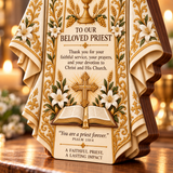 Catholight Wooden Faith Block - To Our Beloved Priest