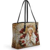 Catholight Lady of Fatima Elegance Leather Tote Bag