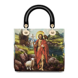 Catholight Saint John The Baptist Shepherd Lady Leather Bag