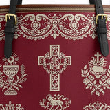 Catholight Liturgical Elegance Leather Tote Bag