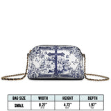 Catholight The Cross Amidst Blooming Faith Leather Crossbody Bag