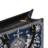 Catholight St. Catherine of Siena Sacred Heart & Lilies Leather Bag