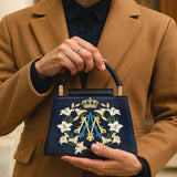 Catholight Crown Of Grace Leather Satchel Bag