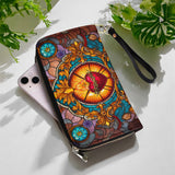 Catholight Eternal Flame Of Love Leather Wallet Purse