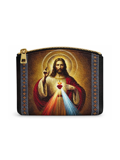 Catholight A Testament of Grace and Compassion Leather Rosary Pouch