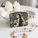 Catholight St. Catherine of Siena in Sacred Devotion Leather Rosary Pouch