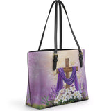 Catholight Faithful Bloom Leather Tote Bag