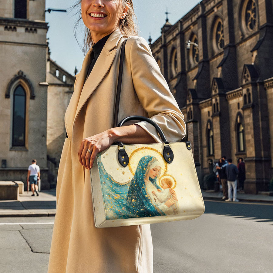 Catholight Sac en cuir de l'étreinte de la Mère Divine