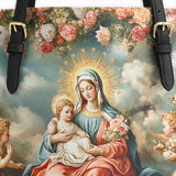 Catholight Halo Of Rose Leather Tote Bag