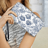 Catholight Élégance Sacrée : Dévotion Bleue et Blanche - Portefeuille en Cuir