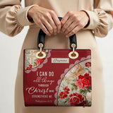 Catholight Blooming With Faith Personalized Lady Leather Bag