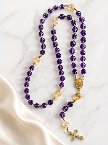 Catholight Heavenly Queen Amethyst Rosary