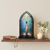 Catholight Walk With Him Candle Holder